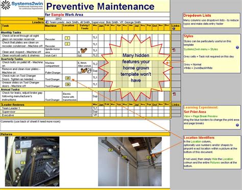 We know this for a fact after analysing job data (using ms excel by the way). Preventive Maintenance Schedule Template Excel | task list templates