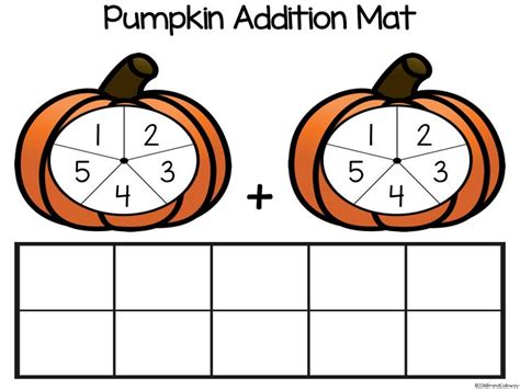 Pumpkin Addition Mat Halloween Kindergarten Subtraction Math Stations