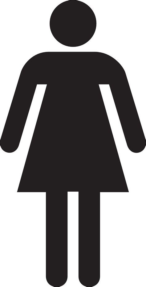 Female Stick Figure Black Icon Free Image Download