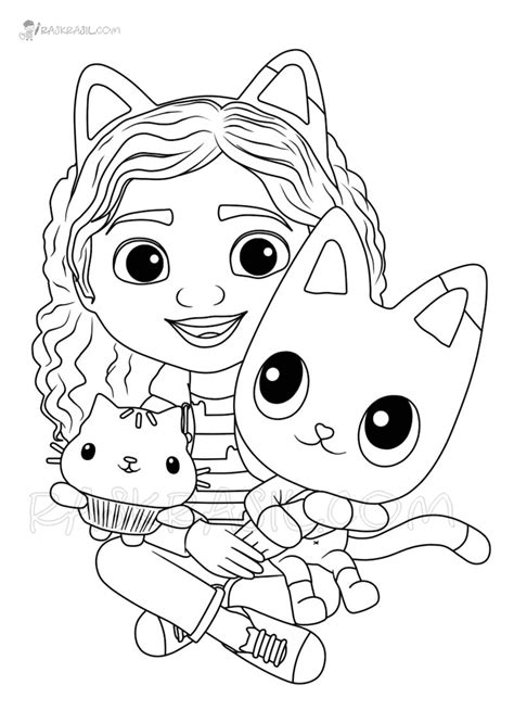 Dollhouse Gabby Pandy Gabbys Catnip Sketch Coloring Page