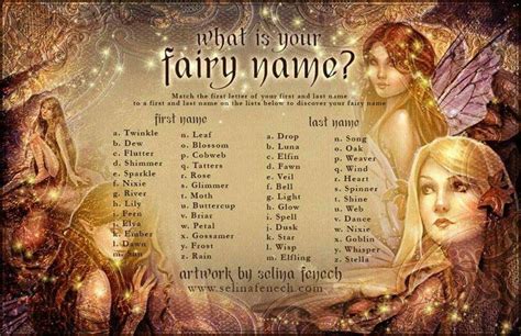 Pin By Deborah Baker Stipp On Whats Your Name Fairy Names Fantasy