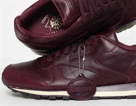 Reebok Classic Leather Horween Burgundy Sneakers Reebok Brogues