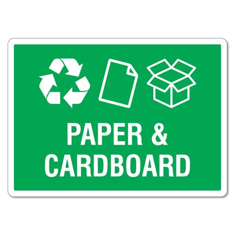 Paper And Cardboard Bin Sign The Signmaker