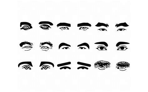 Mens Eyes Male Eyes Svg Dxf Png Eps Cricut Silhouette Cut File