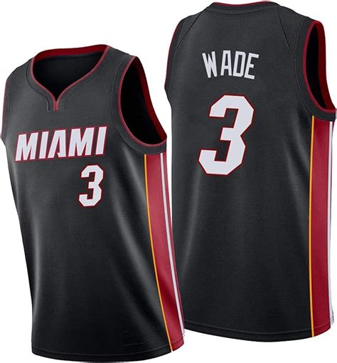 Dwyane Tyrone Wade Mens Jersey Miami Heat 3 Basketball Vest Fan