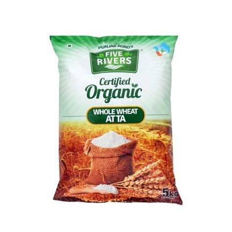 Five Rivers Certified Organic Whole Wheat Flour Packaging Type Packet 3 Month Rs 256 Packet