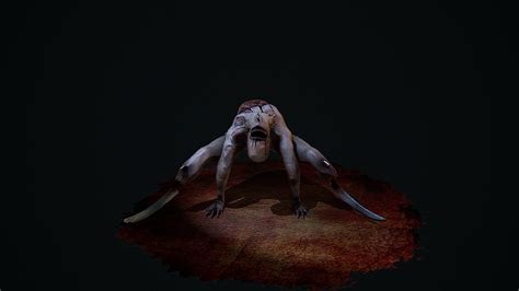 3d Model Very Creepy Tortured Human Horror Vr Ar Low Poly Cgtrader
