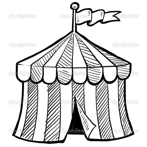 Circus Tent Coloring Page With Pages Printable Carnival 1 Jennymorgan