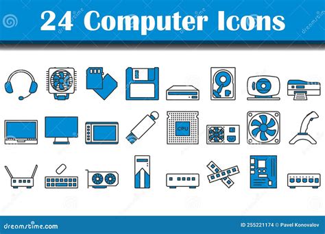 Computer Icon Set Stock Vector Illustration Of Router