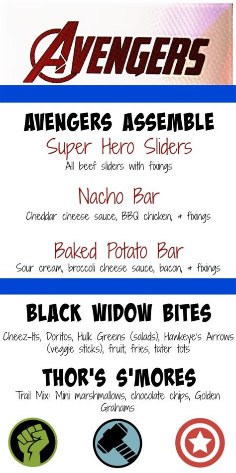 Super Hero Sliders The Avengers Party Easy Peasy Meals