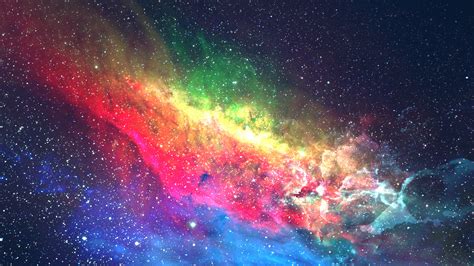 Download 1920x1080 Wallpaper Colorful Galaxy Space
