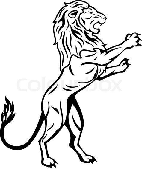 Don't forget about the long tail! Lion tattoo | Stock Vector | Colourbox