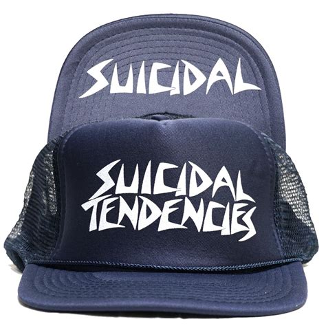 A suicidal crisis is almost always temporary although it might seem as if your pain and unhappiness will never end, it is important to realize that crises are usually temporary. SUICIDAL TENDENCIES-Mesh Cap-NAVY/WHITE- | スイサイダルテンデンシーズ通販