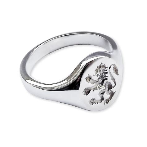 scottish rampant lion signet ring solid silver 14x12mm 925 uk hm men s women s ebay