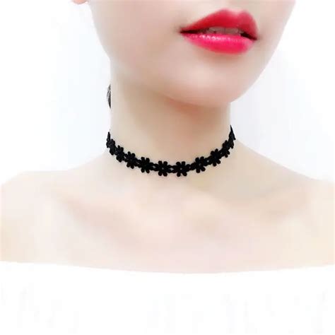 Choker Necklace Black Lace Leather Velvet Strip Collar Party Jewelry