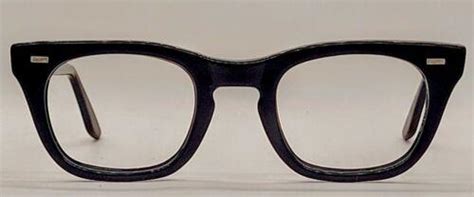 1960 S Uss Military Issue Bcg Eyeglasses Black Horn Rim Frame Size 44 20 3867560688