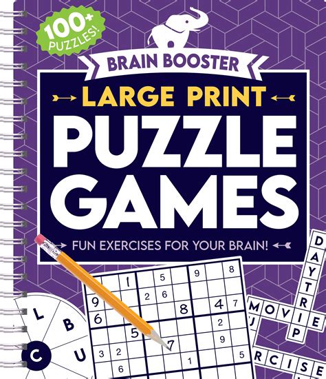 Brain Booster: Large Print Puzzle Games - Kidsbooks Publishing
