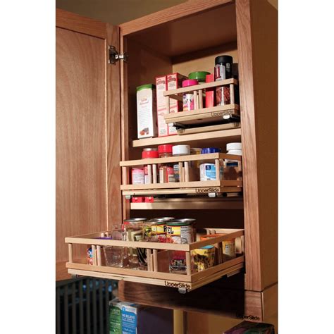 The most common cabinet spice rack material is wood. Rebrilliant Upper Cabinet Spice Rack Caddy Medium Pull Out ...