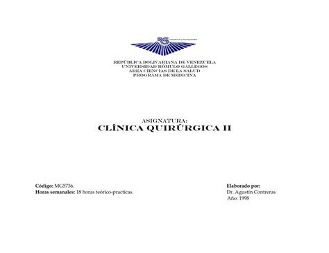 Pdf Cl Nica Quir Rgica Ii Pdf File Conocer Las Medidas