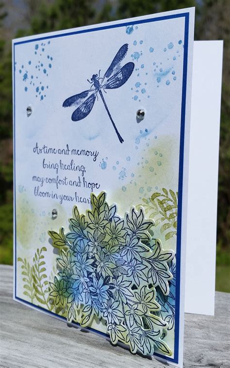 Handmade Sympathy Card Kit Stampin Up Awesomely Artistic Dragonfly