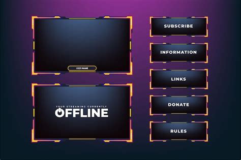 Premium Vector Futuristic Gaming Overlay Template Online Gaming