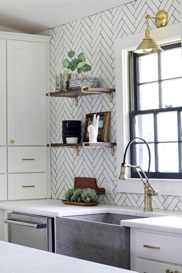 Herringbone Kitchen Backsplash Ideas And Inspiration Hunker