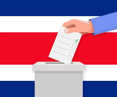 Premium Vector Costa Rica Election Concept Hand Puts Vote Bulletin