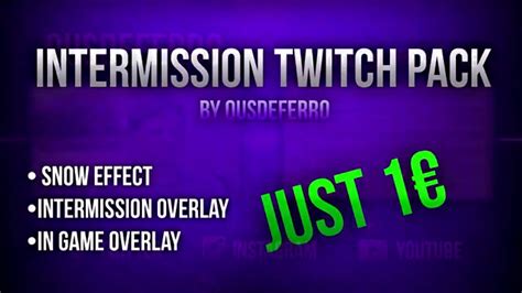 Intermission Twitch Pack Intermission Overlay In Game Overlay