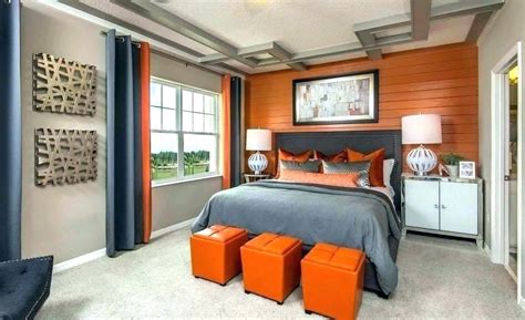 Neutral beige with gray can be selected as the primary. Black And Orange Bedroom Gray Om Burnt Grey Transitional ...