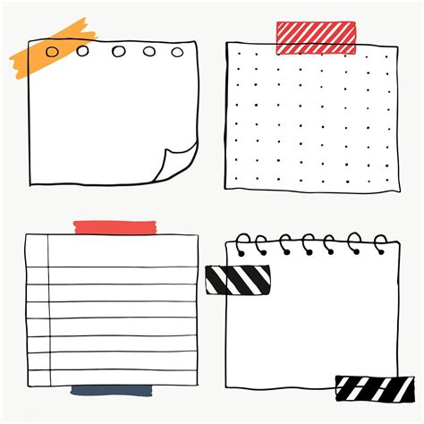 Set Of Blank Paper Notes Transparent Png Premium Image By Rawpixel