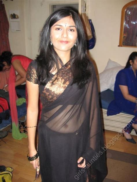 Super Sexy Desi Girl In Indian Dress Black Saree