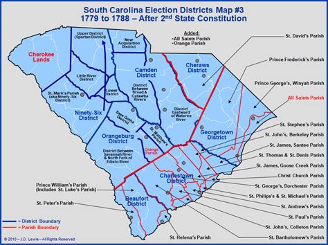 The South Carolina General Assembly Election Districts Map 3 1779
