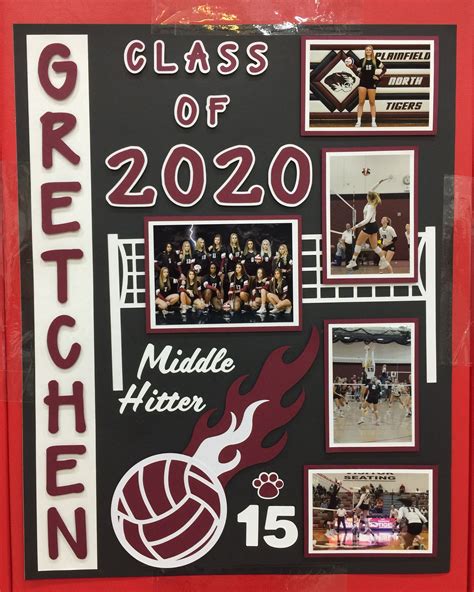 Senior night poster, volleyball, class of 2020 | Senior night posters