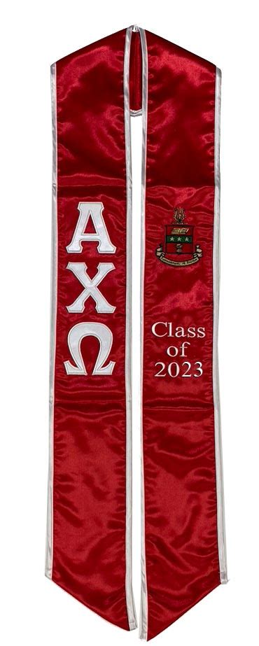 Alpha Chi Omega Graduation Stoles Sash Shopgreeklife