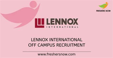 Lennox International Off Campus 2024 Drive For Freshers