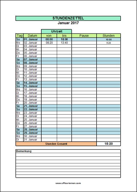 Use the minijob time sheet for your 4euro jobs related time recording obligation. Stundenzettel Simple 2017 (Mo.-So.) | Vorlagen, Lebenslauf ...