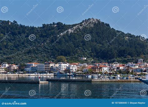 Panoramic View Of Thassos Town East Macedonia And Thrace Greece