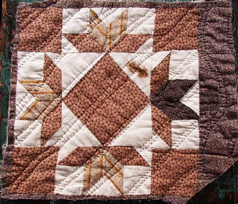 Vintage Quilt Blockbrowns Late 1800 S Great Fabrics Etsy Quilts