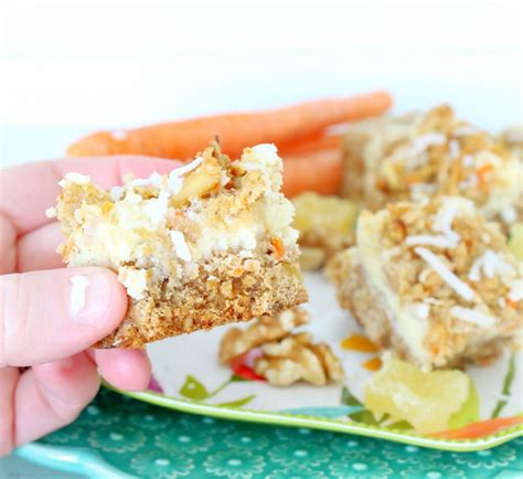 Carrot Cheesecake Crumb Bars Foodtastic Mom