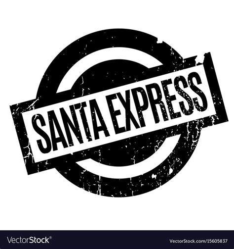 Santa Express Rubber Stamp Royalty Free Vector Image