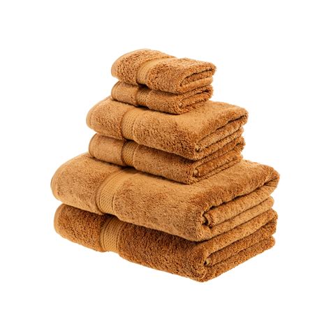 Solid Egyptian Cotton 6 Piece Towel Set