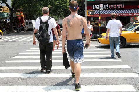 Shirtless Goes The City The New York Times