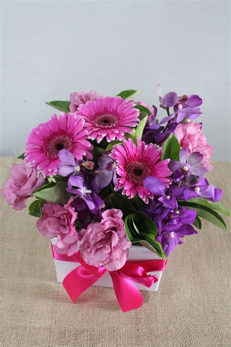 Purple And Pink Flower Arrangements Bloom Apple Blossom