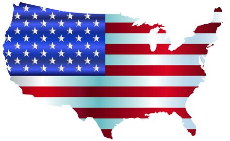 America Flag Map Enhanced Clip Art Image Clipsafari