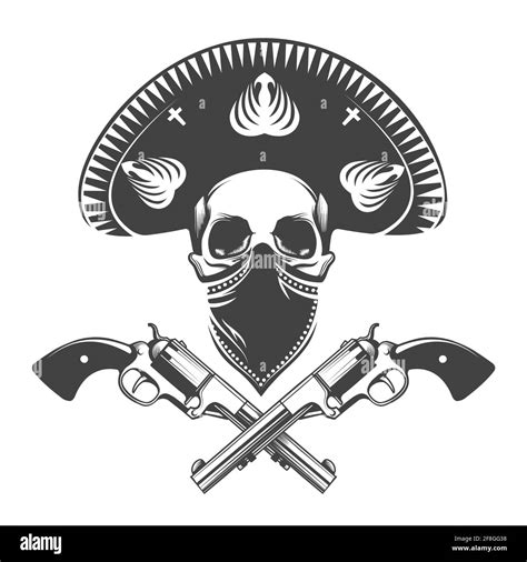 Mexico Sombrero Revolver Gun Black And White Stock Photos And Images Alamy