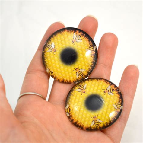 Honeycomb Bees Glass Eyes Handmade Glass Eyes
