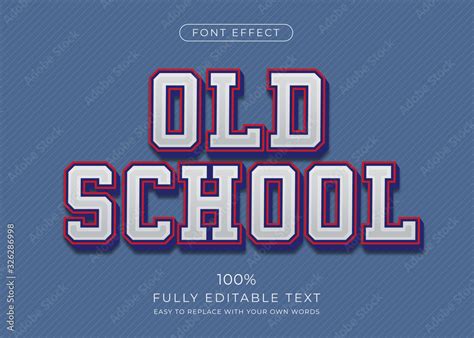 College Text Effect Editable Font Style Stock Vector Adobe Stock