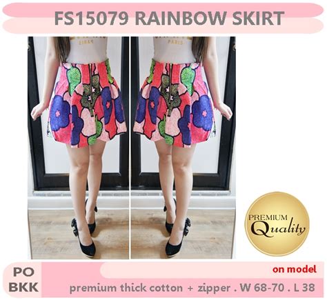 Rainbow Skirt Supplier Baju Bangkok Korea Dan Hongkong Premium