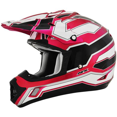 Moto Cross Enduro Helmet Afx Fx 17 Works White Black Fuchsia For Sale