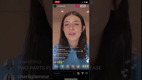 Charli Damelio Announces Surgery On Instagram Live 15july2020 Youtube
